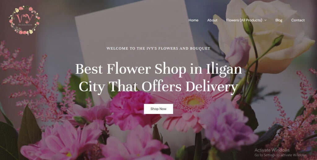 Ivyflowersandbouquet website